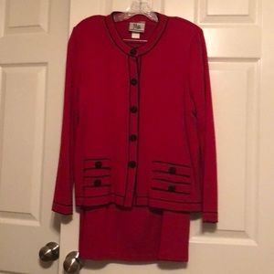 Red Two Piece Sweater Set